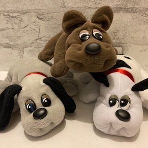 Tonka Pound Puppy Plush Stuffed Animal Playful Puppy Dog Purries Cuddly Pound Puppies 1980s Vintage 7” length PICK YOUR FAVE