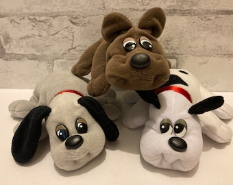 Tonka Pound Puppy Plush Stuffed Animal Playful Puppy Dog Purries Cuddly Pound Puppies 1980s Vintage 7” length PICK YOUR FAVE