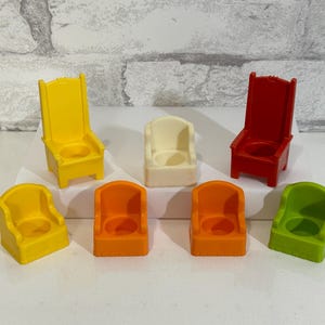 Fisher Price Little People-meubels Vintage jaren 70-huisstoelen vervangende keuze Kies je favoriet