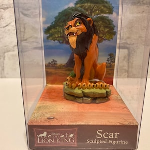 Lion King Scar Enesco Sculpted Figurine 1990s Villain Evil Disney Movie King of the Jungle Pride Rock Simba Mufasa Circle of Life NEW in BOX