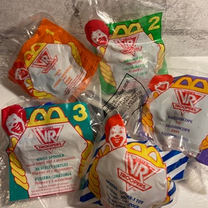 VR Troopers McDonalds Fast Food Toys Complete Set 1996 Sealed Science Fiction Super Hero TV Series Action Adventure Virtual Reality