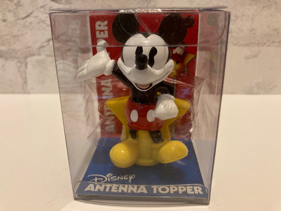 Disney Antenna Topper MICKEY MOUSE on Yellow Star 1990s NEW in Package Christmas Ornament
