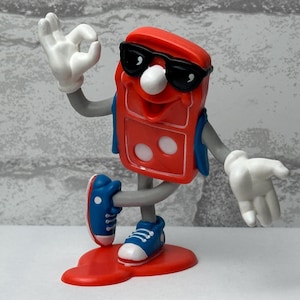 Vintage Domino's Pizza Mascot Donny Domino PVC Figure 1993 the