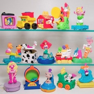 McDonald&#39;s Happy Birthday Train Fast Food Toys Complete Set of 15 SEALED 1994 Muppets Disney ET Hot Wheels Looney Toons Snoopy Tiny Toons