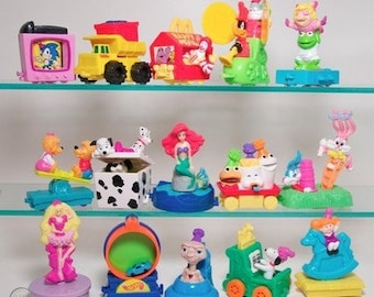 McDonald&#39;s Happy Birthday Train Fast Food Toys Complete Set of 15 SEALED 1994 Muppets Disney ET Hot Wheels Looney Toons Snoopy Tiny Toons