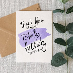 Tarjeta de agradecimiento / Gracias por ser totalmente increíble