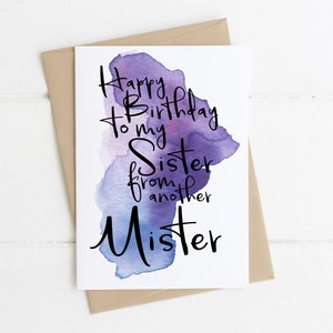 Carte d'anniversaire meilleure amie soeur d'un autre monsieur, belle soeur belle soeur meilleur ami