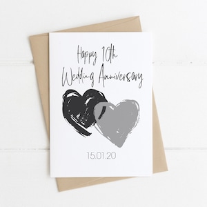 Carte 10 ans, Carte 10 ans | Joyeux 10e anniversaire de mariage