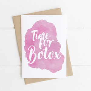 Lustige Geburtstagskarte für Sie | Bester Freund Karte | Karte für Schwester | Zeit für Botox