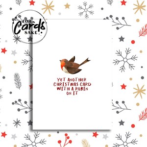 Tarjeta navideña divertida / Tarjeta navideña para adultos / Tarjeta de petirrojo