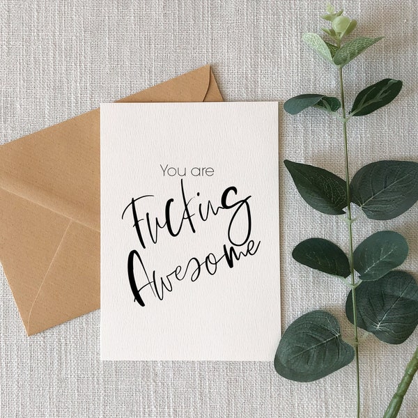 Funny Thank You Card | You are fucking awesome