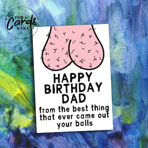 Lustige Geburtstagskarte für Papa Vater | Alles Gute zum Geburtstag Dad Karte | Das Beste was je aus deinen Eiern kam