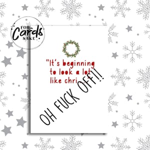 Carte de Noël grossière drôle | Carte de Noël adulte | Ça commence à ressembler beaucoup à...
