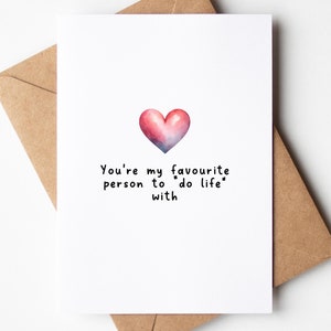 Tarjeta de aniversario para él, su esposa, esposo / eres mi persona favorita