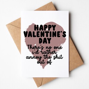 Lustige Valentinstag Karte für Ihn Sie Ehemann Frau Freund Freundin | Es gibt niemanden, den ich lieber fertig machen würde