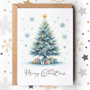 Cartão de Árvore de Natal - Cartão de Feliz Natal