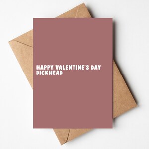 Divertente biglietto di San Valentino maleducato / Buon San Valentino, testa di cazzo