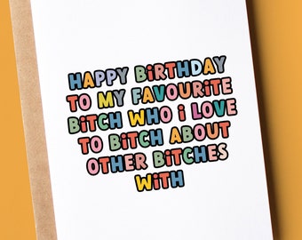 Funny Birthday Card Best Friend | Colourful Design