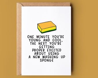 Funny Birthday Card for him or her | Sponge