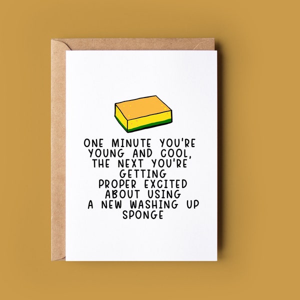 Funny Birthday Card for him or her | Sponge