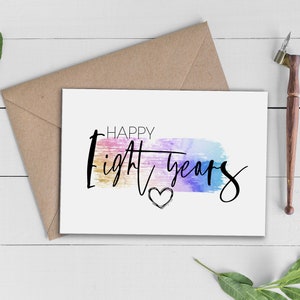 Tarjeta del 8.º aniversario, 8.º aniversario. octavo aniversario / Felices ocho años