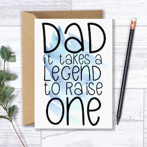 Karte zum Geburtstag für Papa Vater | Alles Gute zum Geburtstag Dad Karte | Es braucht eine Legende, um eine zu erziehen