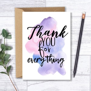 de remerciements | Merci doux/carte d'anniversaire | Merci pour tout