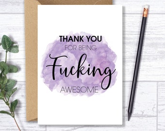 de remerciements | Merci doux/carte d'anniversaire | Merci d'être génial