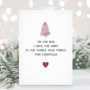 Christmas Card for husband or wife | to the one i love the most