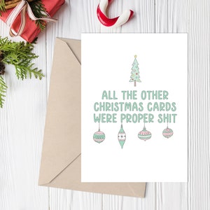 Tarjeta de Navidad divertida / Tarjeta de Navidad / mierda apropiada