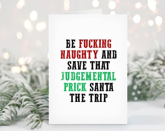 Funny Rude Christmas Card | Naughty Adult Humor