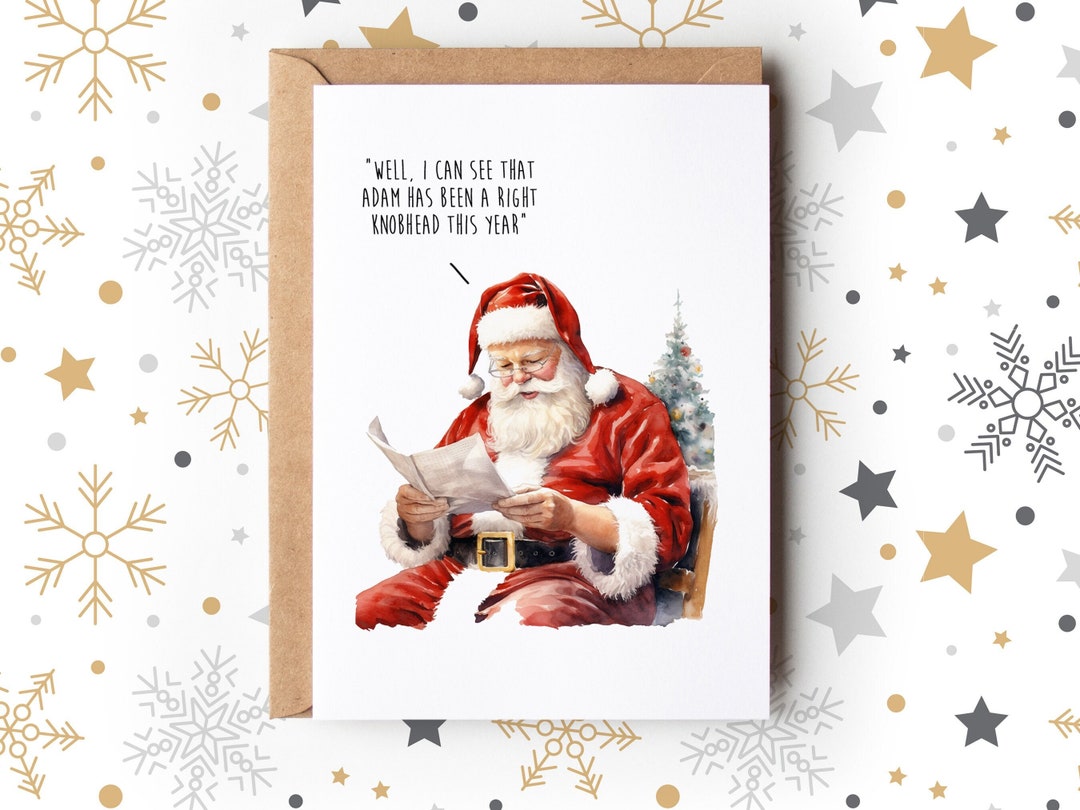 Funny Rude Christmas Card Personalised Christmas Card - Etsy UK