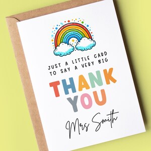 carte de remerciements personnalisée pour professeur | une petite carte pour dire un très grand merci