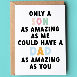 Tarjeta del Día del Padre / Tarjeta del Día del Padre de mi hijo