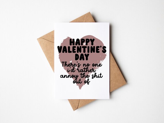 Funny Valentine's Card for Him Her Husband Wife Boyfriend - Etsy Funny Valentine's Card for Him Her Husband Wife Boyfriend - Etsy