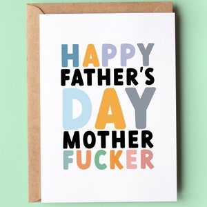 Grappige onbeleefde vaderdagkaart | Vaderdag | Mother Fucker