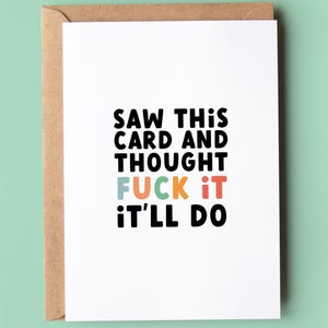 Funny Rude Birthday Card | F*** IT