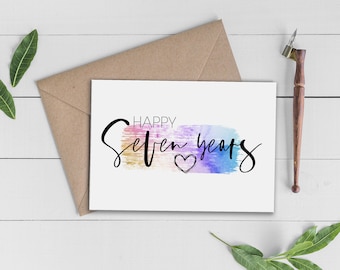 7th Anniversary Card: Happy Seven Years