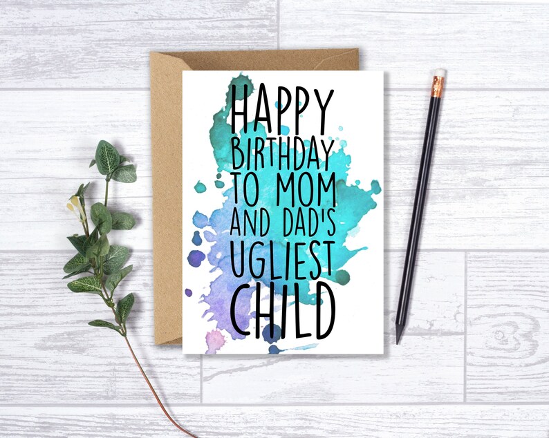 Funny Birthday Card Brother Sister Sibling Etsy