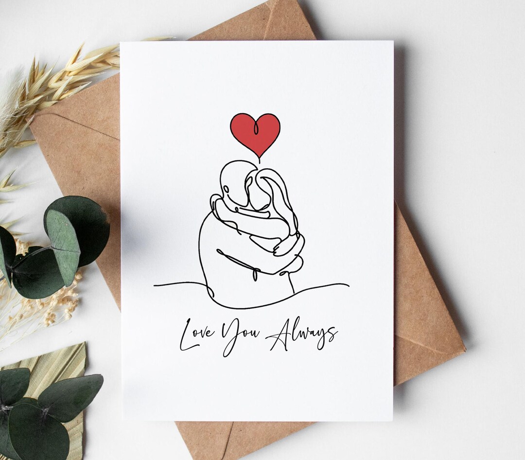 Anniversary Card for Him Her, Love You Always - Etsy