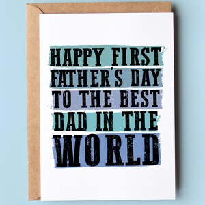 Father&#39;s Day Card | Fathers Day | 1st First Father&#39;s Day card