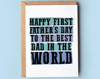First Father's Day Card: Vintage Brown Cardstock
