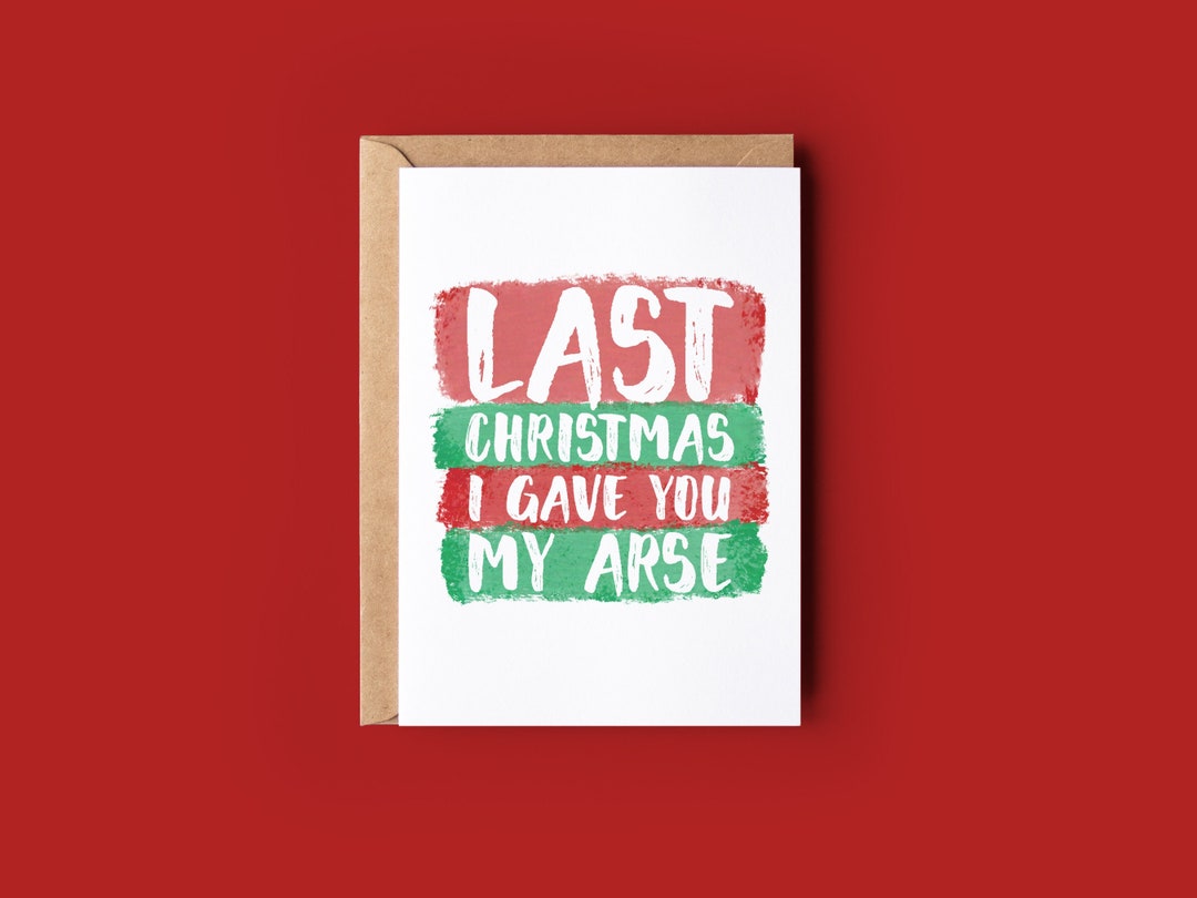 Funny Rude Christmas Card Adult Christmas Card Last Etsy