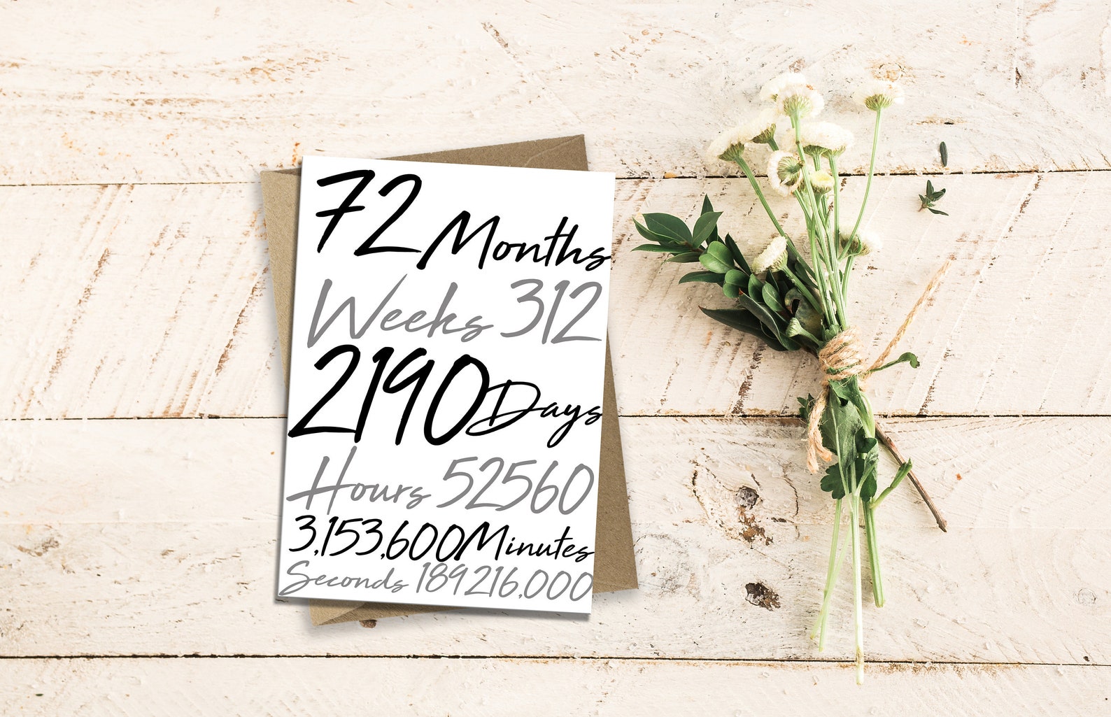 6th Anniversary Card 6 Year Anniversary. Sixth Anniversary - Etsy