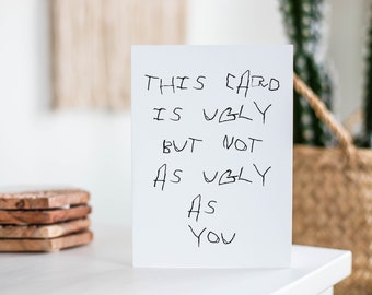 Ugly Birthday Card | Etsy