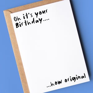 Cartão de aniversário engraçado para ele ou ela | Ah, é seu aniversário