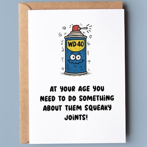 Cartão de aniversário engraçado para ele ou ela - Squeaky Joints