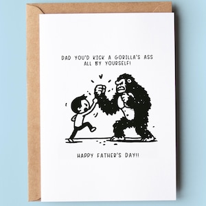 Grappige Vaderdagkaart | Vaderdag | Vader versus gorilla