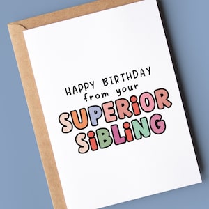 Lustige Geburtstagskarte für Bruder | Karte zum Geburtstag für Schwester | Herzlichen Glückwunsch vom Geburtstag Ihres Vorgesetzten