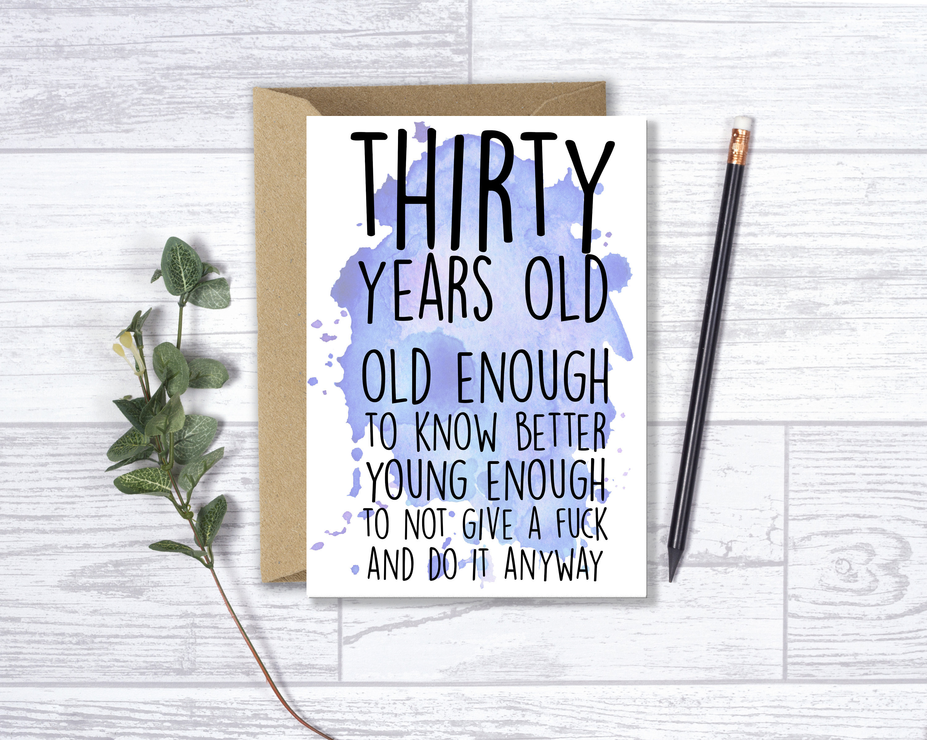 Funny 30th Birthday Card for him brother husband son 30 | Etsy